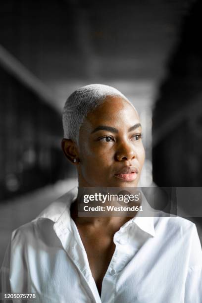 portrait of a confident businesswoman - high contrast bildbanksfoton och bilder