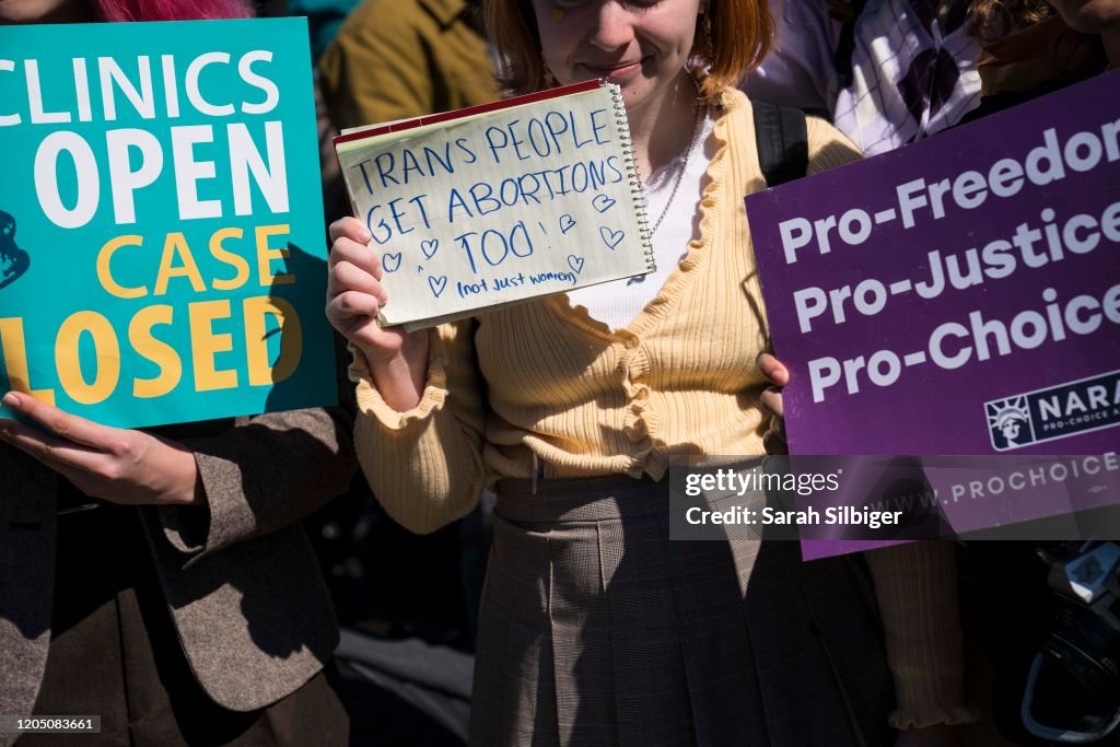 Advocates Rally In Washington As Arguments In Supreme Court Abortion Case June Medical Services V. Russo Are Heard