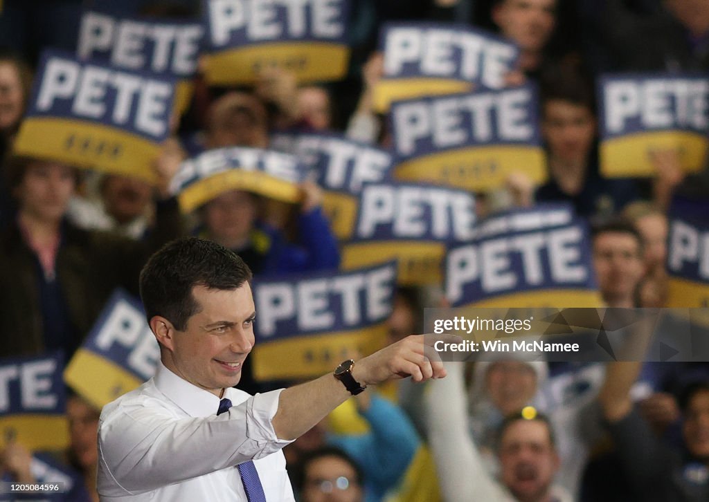 Presidential Candidate Pete Buttigieg Campaigns In New Hampshire Ahead Of Primary