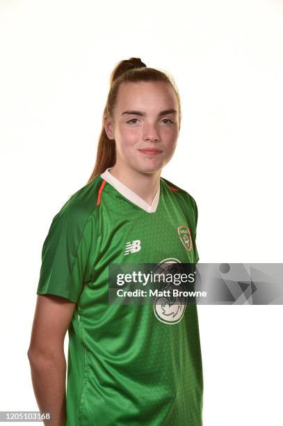 Dunboyne , Ireland - 6 November 2018; Rebecca Cooke during a Republic of Ireland women's squad portrait session at Dunboyne Castle Hotel in Dunboyne,...