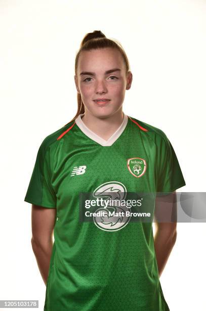 Dunboyne , Ireland - 6 November 2018; Rebecca Cooke during a Republic of Ireland women's squad portrait session at Dunboyne Castle Hotel in Dunboyne,...