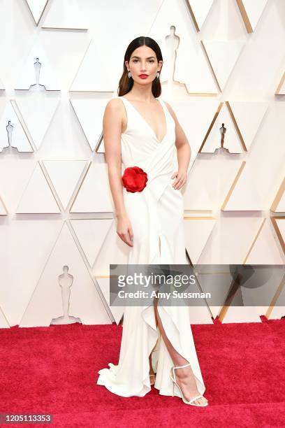 Lily Aldridge attends the 92nd Annual Academy Awards at Hollywood and Highland on February 09, 2020 in Hollywood, California.