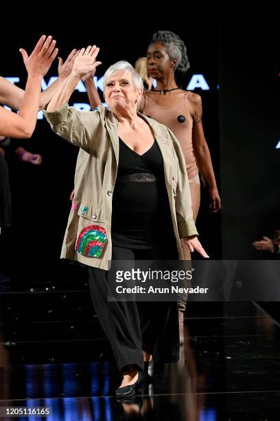 Model walks the runway during Ana Ono Intimates Project Cancerland At New York Fashion Week Powered By Art Hearts Fashion NYFW 2020 at The Angel...