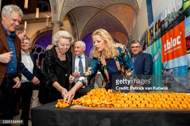 Princess Beatrix of The Netherlands and Princess Mabel of The Netherlands attend the Prince Friso engineer award on March 4, 2020 in Delft,...