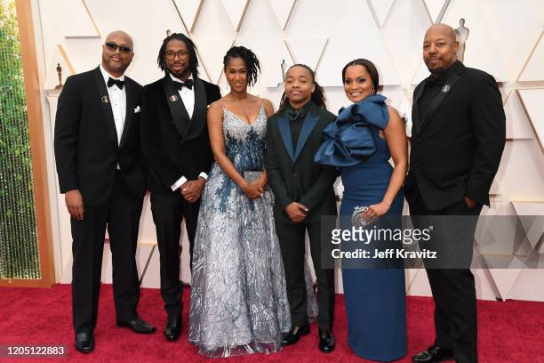 Director Matthew A. Cherry , producer Karen Rupert Toliver , and Deandre Arnold with family attend the 92nd Annual Academy Awards at Hollywood and...