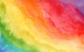 Abstract bright rainbow watercolor background