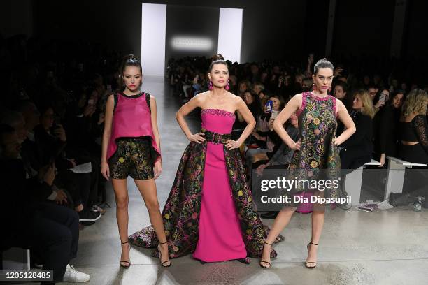 Delilah Belle Hamlin, Lisa Rinna and Amelia Gray Hamlin walk the runway for Dennis Basso - Runway - February 2020 - New York Fashion Week: The Shows...