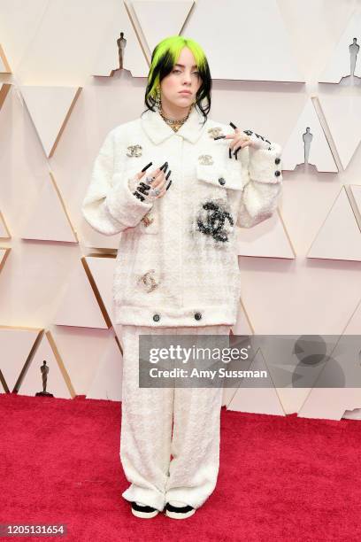 Billie Eilish attends the 92nd Annual Academy Awards at Hollywood and Highland on February 09, 2020 in Hollywood, California.