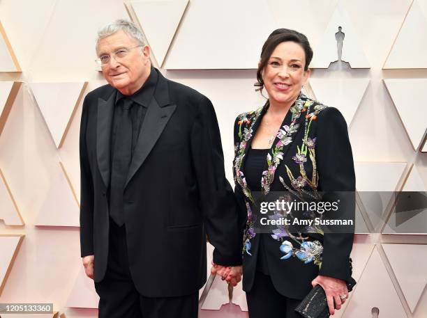 Recording artist Randy Newman and producer Gretchen Preece attends the 92nd Annual Academy Awards at Hollywood and Highland on February 09, 2020 in...