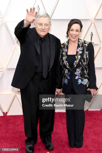Composer Randy Newman and Gretchen Preece attend the 92nd Annual Academy Awards at Hollywood and Highland on February 09, 2020 in Hollywood,...