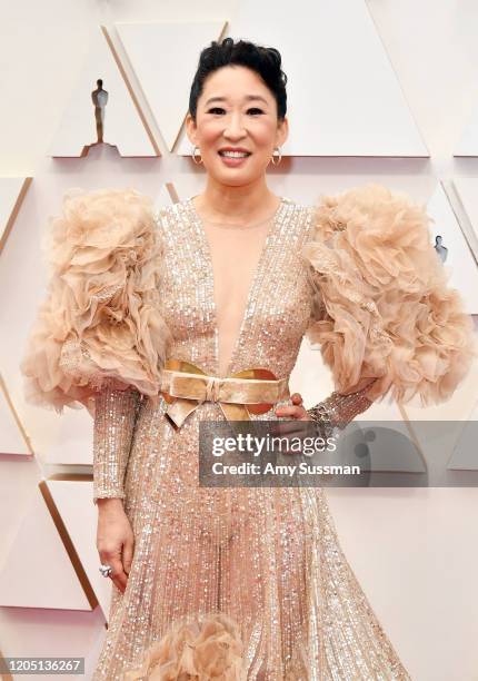 Sandra Oh attends the 92nd Annual Academy Awards at Hollywood and Highland on February 09, 2020 in Hollywood, California.