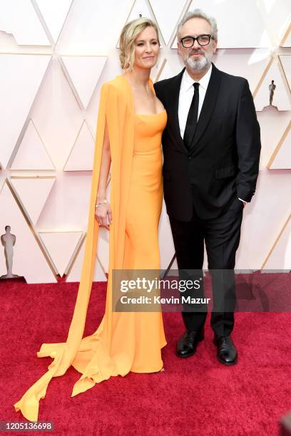 Alison Balsom and director Sam Mendes attend the 92nd Annual Academy Awards at Hollywood and Highland on February 09, 2020 in Hollywood, California.