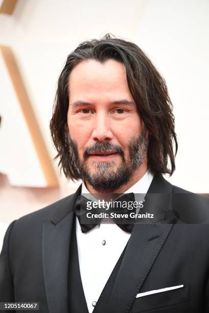 Keanu Reeves attends the 92nd Annual Academy Awards at Hollywood and Highland on February 09, 2020 in Hollywood, California.