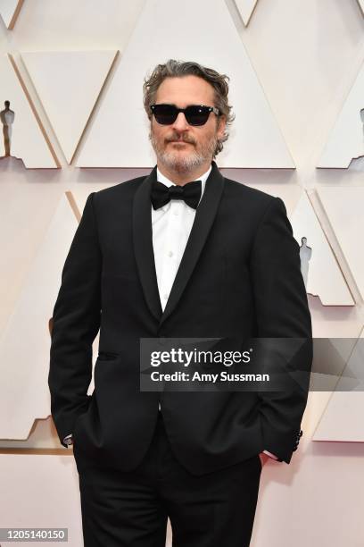 Joaquin Phoenix attends the 92nd Annual Academy Awards at Hollywood and Highland on February 09, 2020 in Hollywood, California.