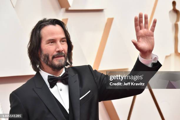 Keanu Reeves attends the 92nd Annual Academy Awards at Hollywood and Highland on February 09, 2020 in Hollywood, California.