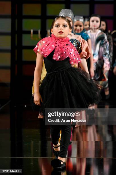 Models walks the runway during Lulu Et Gigi At New York Fashion Week Powered By Art Hearts Fashion NYFW 2020 at The Angel Orensanz Foundation on...