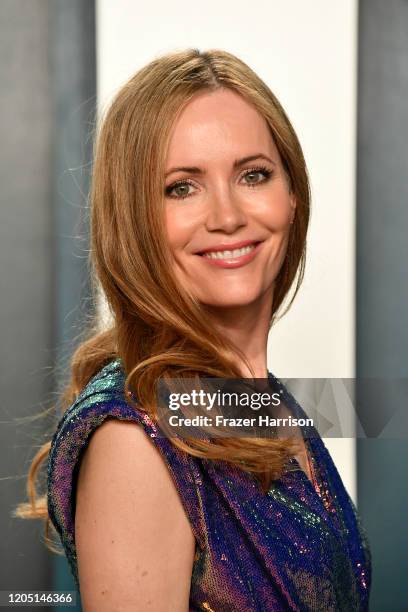 Leslie Mann attends the 2020 Vanity Fair Oscar Party hosted by Radhika Jones at Wallis Annenberg Center for the Performing Arts on February 09, 2020...