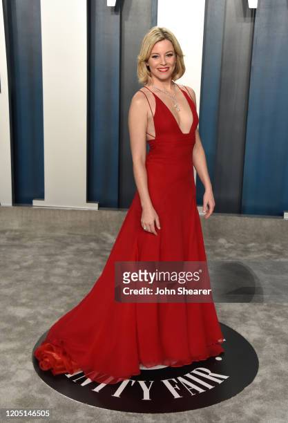 Elizabeth Banks attends the 2020 Vanity Fair Oscar Party hosted by Radhika Jones at Wallis Annenberg Center for the Performing Arts on February 09,...