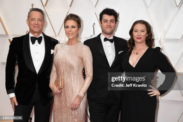 Tom Hanks, Rita Wilson, Truman Theodore Hanks, and Elizabeth Hanks attend the 92nd Annual Academy Awards at Hollywood and Highland on February 09,...