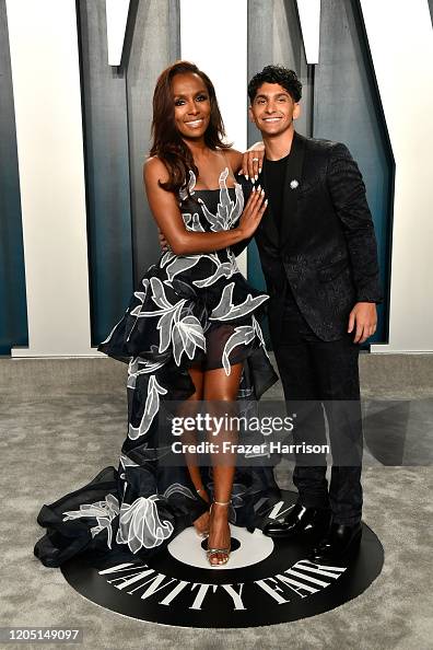 Aaron Tredwell Janet Mock and Aaron Tredwell attends the 2020 Vanity Fair Oscar ...