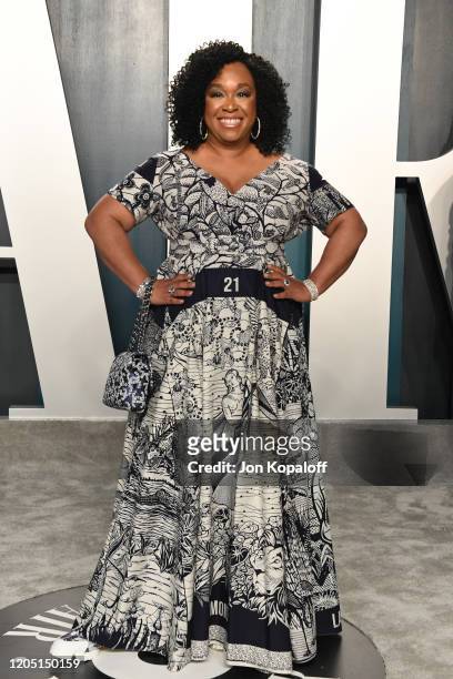 Shonda Rhimes attends the 2020 Vanity Fair Oscar Party hosted by Radhika Jones at Wallis Annenberg Center for the Performing Arts on February 09,...