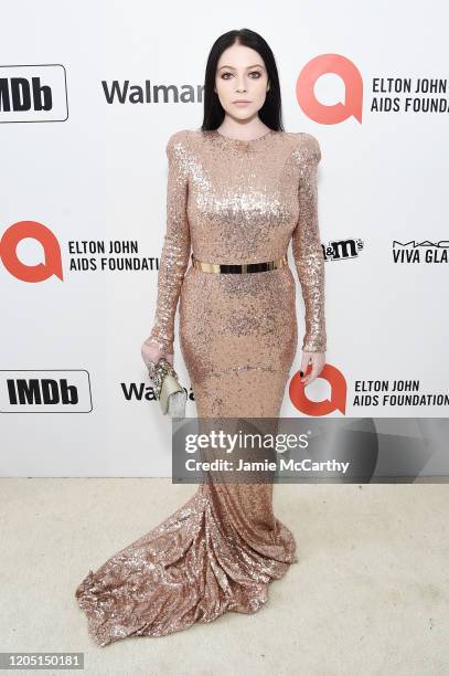 Michelle Trachtenberg attends the 28th Annual Elton John AIDS Foundation Academy Awards Viewing Party sponsored by IMDb, Neuro Drinks and Walmart on...