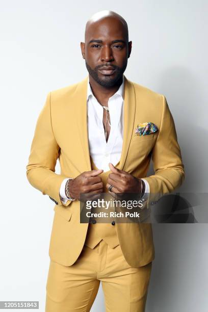 Karamo Brown attends IMDb LIVE Presented By M&M'S At The Elton John AIDS Foundation Academy Awards Viewing Party on February 09, 2020 in Los Angeles,...