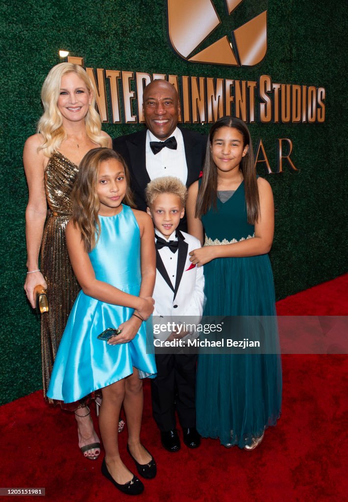 Jennifer Lucas, Byron Allen and family attend the Byron Allen's 4th