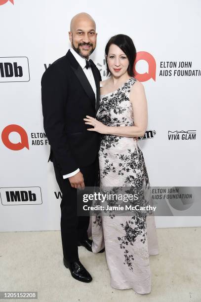 Keegan-Michael Key and Elle Key attend the 28th Annual Elton John AIDS Foundation Academy Awards Viewing Party sponsored by IMDb, Neuro Drinks and...