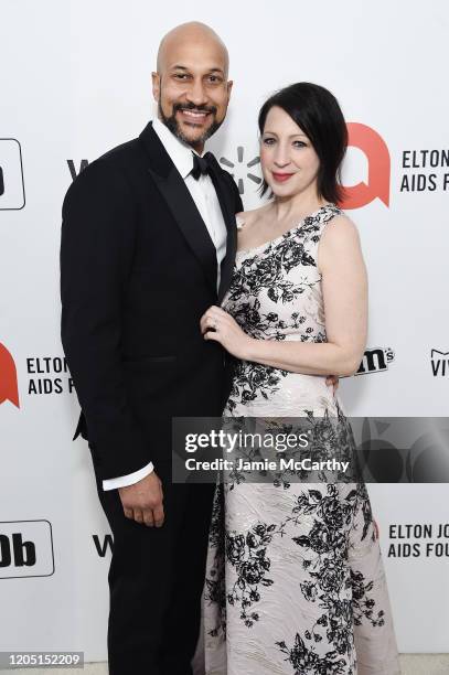 Keegan-Michael Key and Elle Key attend the 28th Annual Elton John AIDS Foundation Academy Awards Viewing Party sponsored by IMDb, Neuro Drinks and...