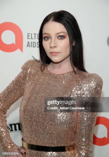 Michelle Trachtenberg attends the 28th Annual Elton John AIDS Foundation Academy Awards Viewing Party sponsored by IMDb, Neuro Drinks and Walmart on...