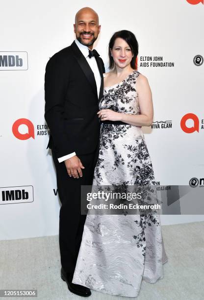 Keegan-Michael Key and Elisa Key attend the 28th Annual Elton John AIDS Foundation Academy Awards Viewing Party Sponsored By IMDb And Neuro Drinks on...