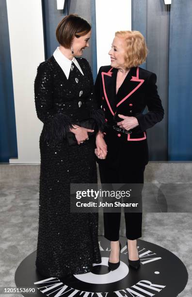 Sarah Paulson and Holland Taylor attend the 2020 Vanity Fair Oscar Party hosted by Radhika Jones at Wallis Annenberg Center for the Performing Arts...