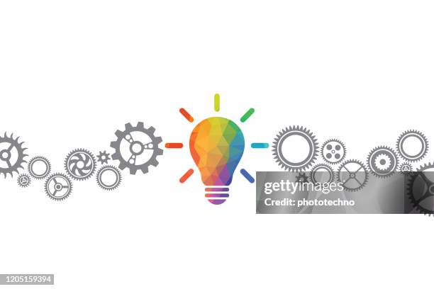 creative idea solution concepts on white background - intellectual property stock illustrations