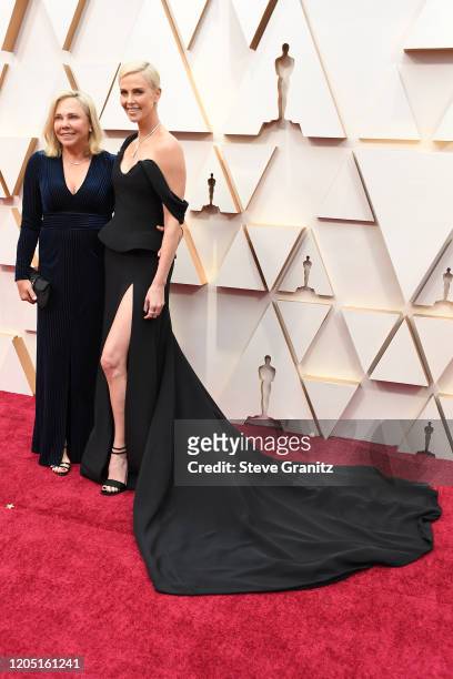 Gerda Jacoba Aletta Maritz and Charlize Theron attend the 92nd Annual Academy Awards at Hollywood and Highland on February 09, 2020 in Hollywood,...
