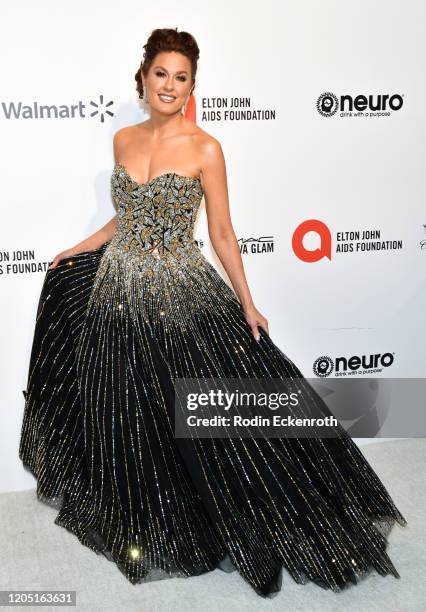 Hilary Roberts attends the 28th Annual Elton John AIDS Foundation Academy Awards Viewing Party Sponsored By IMDb And Neuro Drinks on February 09,...