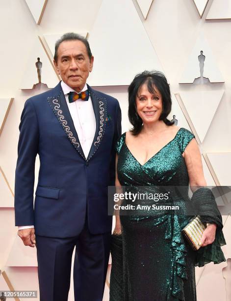 Actors Wes Studi and Maura Dhu Studi attend the 92nd Annual Academy Awards at Hollywood and Highland on February 09, 2020 in Hollywood, California.