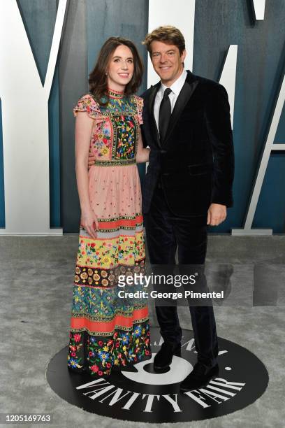 Lauren Schuker and Jason Blum attend the 2020 Vanity Fair Oscar party hosted by Radhika Jones at Wallis Annenberg Center for the Performing Arts on...