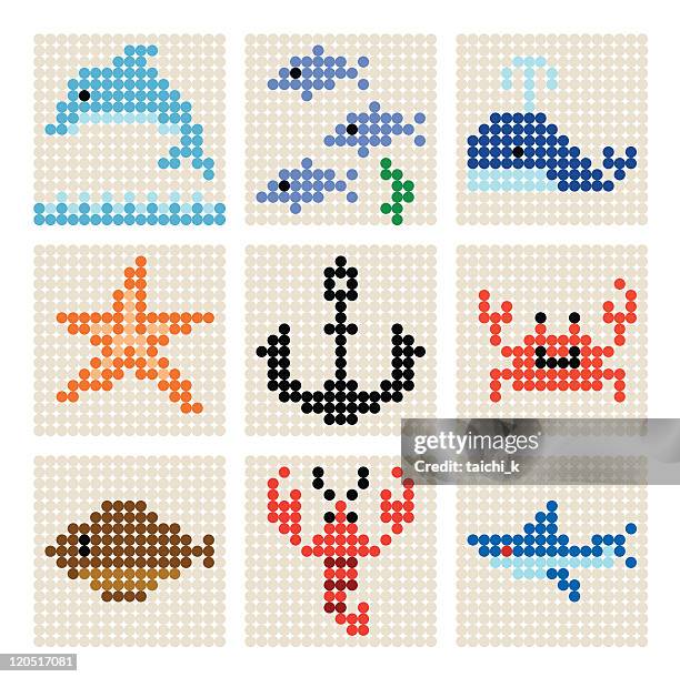dots marine organism - ochre sea star stock illustrations