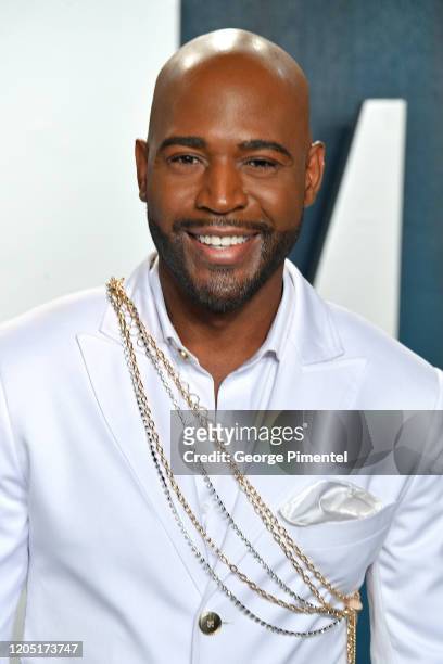 Karamo Brown attends the 2020 Vanity Fair Oscar party hosted by Radhika Jones at Wallis Annenberg Center for the Performing Arts on February 09, 2020...