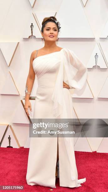 Salma Hayek Pinault attends the 92nd Annual Academy Awards at Hollywood and Highland on February 09, 2020 in Hollywood, California.
