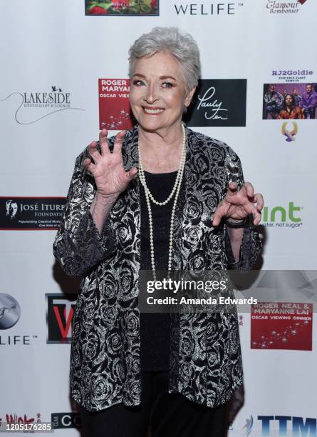 Actress Lee Meriwether attends the 5th Annual Roger Neal and Maryanne Lai Oscar Viewing Dinner-Icon Awards and After Party at The Hollywood Museum on...