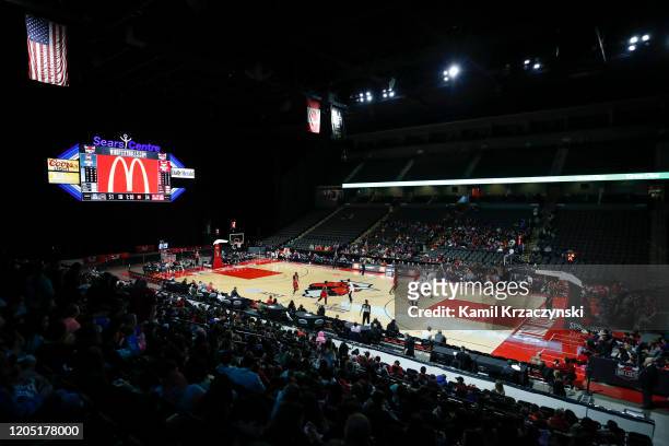 General view during the first half of an NBA G-League game between the Windy City Bulls and Raptors 905 on March 04 2020 at the Sears Centre in...