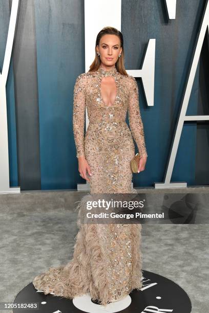 Elizabeth Chambers attends the 2020 Vanity Fair Oscar party hosted by Radhika Jones at Wallis Annenberg Center for the Performing Arts on February...