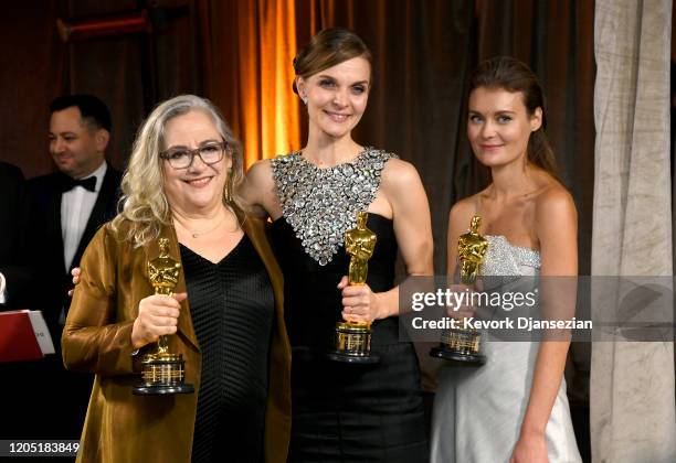 Directors Carol Dysinger and Elena Andreicheva , winners of the Documentary Feature award for “Learning to Skateboard in a Warzone ,” and Composer...