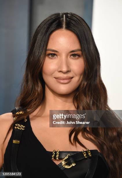 Olivia Munn attends the 2020 Vanity Fair Oscar Party hosted by Radhika Jones at Wallis Annenberg Center for the Performing Arts on February 09, 2020...