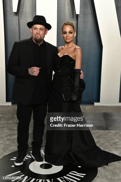 Joel Madden and Nicole Richie attend the 2020 Vanity Fair Oscar Party hosted by Radhika Jones at Wallis Annenberg Center for the Performing Arts on...