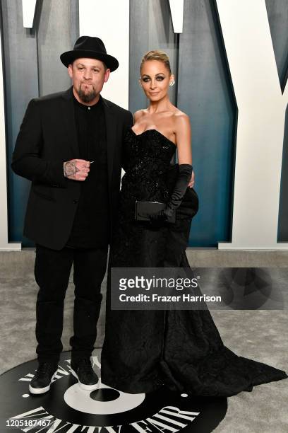 Joel Madden and Nicole Richie attend the 2020 Vanity Fair Oscar Party hosted by Radhika Jones at Wallis Annenberg Center for the Performing Arts on...