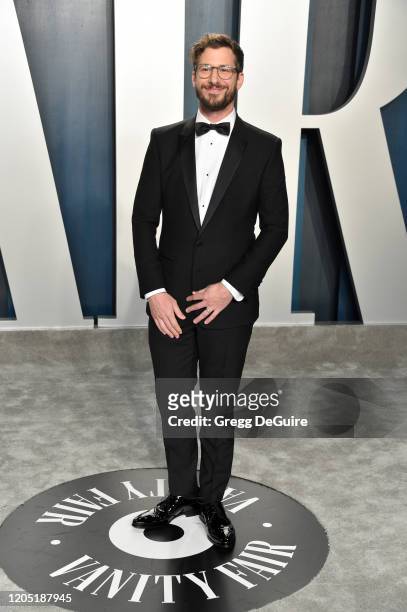Andy Samberg attends the 2020 Vanity Fair Oscar Party hosted by Radhika Jones at Wallis Annenberg Center for the Performing Arts on February 09, 2020...