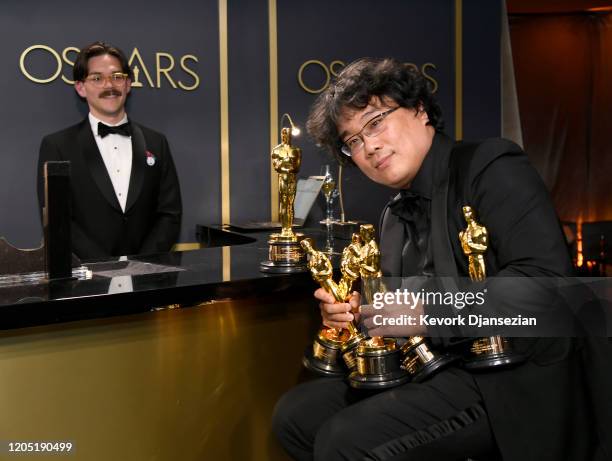 Writer-director Bong Joon-ho, winner of the Best Picture, Director, Original Screenplay, and International Feature Film awards for "Parasite,"...